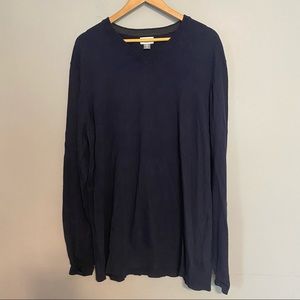 OLD NAVY TALL v-neck long sleeve navy sweater